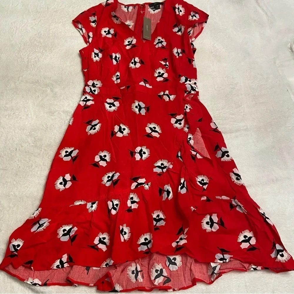 New! J.Crew Ruffle Front mini dress in dandelion floral nwt 28347